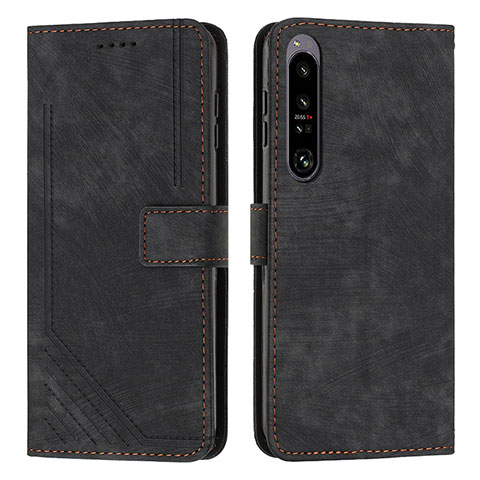 Handytasche Stand Schutzhülle Flip Leder Hülle Y08X für Sony Xperia 1 IV Schwarz