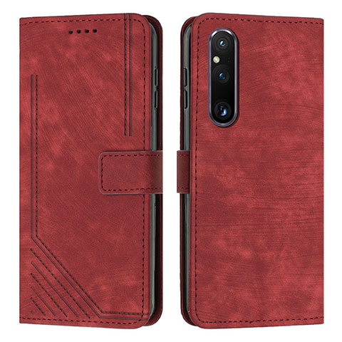 Handytasche Stand Schutzhülle Flip Leder Hülle Y08X für Sony Xperia 1 V Rot