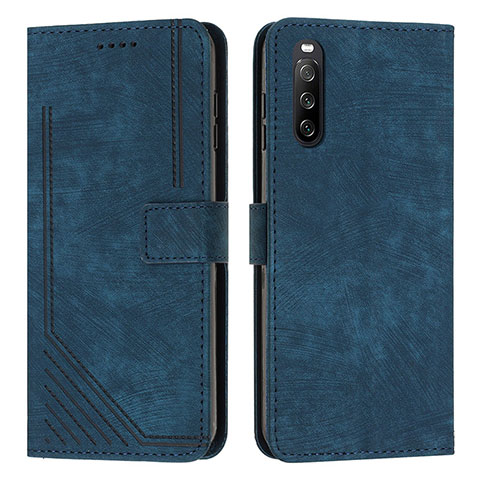 Handytasche Stand Schutzhülle Flip Leder Hülle Y08X für Sony Xperia 10 IV Blau