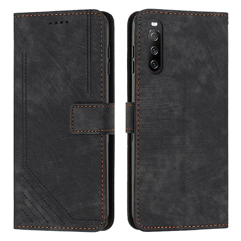 Handytasche Stand Schutzhülle Flip Leder Hülle Y08X für Sony Xperia 10 IV Schwarz