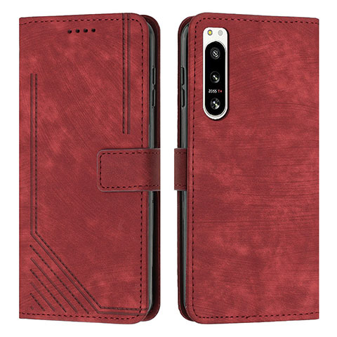 Handytasche Stand Schutzhülle Flip Leder Hülle Y08X für Sony Xperia 5 IV Rot