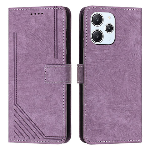 Handytasche Stand Schutzhülle Flip Leder Hülle Y08X für Xiaomi Redmi 12 4G Violett