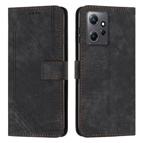 Handytasche Stand Schutzhülle Flip Leder Hülle Y08X für Xiaomi Redmi Note 12 4G Schwarz