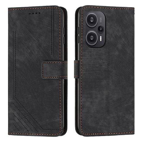 Handytasche Stand Schutzhülle Flip Leder Hülle Y08X für Xiaomi Redmi Note 12 Turbo 5G Schwarz