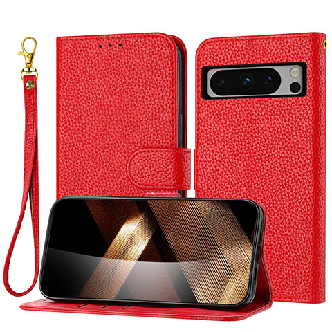 Handytasche Stand Schutzhülle Flip Leder Hülle Y09X für Google Pixel 8 Pro 5G Rot