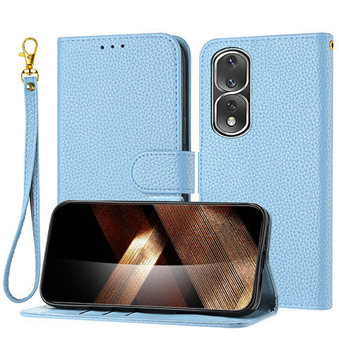 Handytasche Stand Schutzhülle Flip Leder Hülle Y09X für Huawei Honor 80 Pro 5G Blau