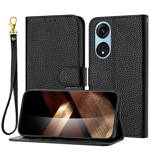 Handytasche Stand Schutzhülle Flip Leder Hülle Y09X für Huawei Honor X5 Plus Schwarz