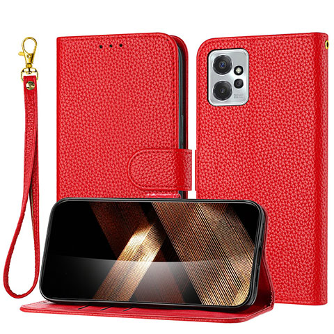 Handytasche Stand Schutzhülle Flip Leder Hülle Y09X für Motorola Moto G Power 5G (2023) Rot