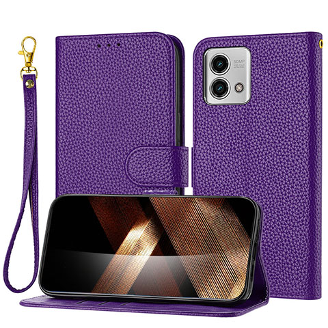 Handytasche Stand Schutzhülle Flip Leder Hülle Y09X für Motorola Moto G Stylus (2023) 5G Violett