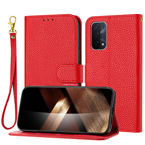 Handytasche Stand Schutzhülle Flip Leder Hülle Y09X für Oppo A93 5G Rot