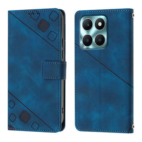 Handytasche Stand Schutzhülle Flip Leder Hülle YB1 für Huawei Honor X8b Blau