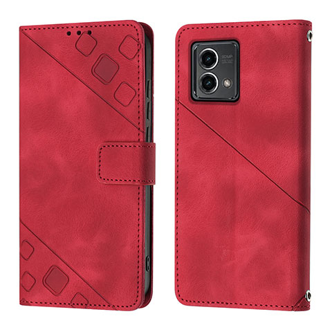 Handytasche Stand Schutzhülle Flip Leder Hülle YB1 für Motorola Moto G 5G (2023) Rot