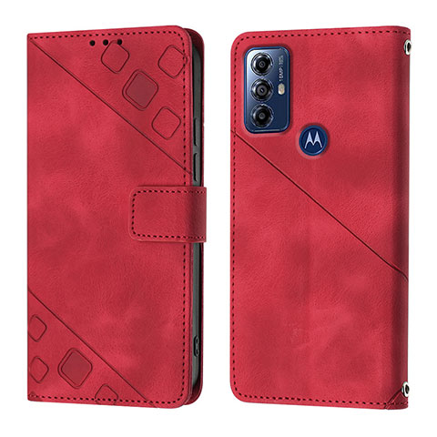 Handytasche Stand Schutzhülle Flip Leder Hülle YB1 für Motorola Moto G Play (2023) Rot