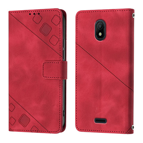 Handytasche Stand Schutzhülle Flip Leder Hülle YB1 für Nokia C100 Rot