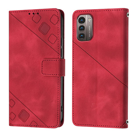 Handytasche Stand Schutzhülle Flip Leder Hülle YB1 für Nokia G21 Rot