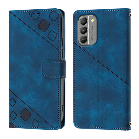 Handytasche Stand Schutzhülle Flip Leder Hülle YB1 für Nokia G400 5G Blau