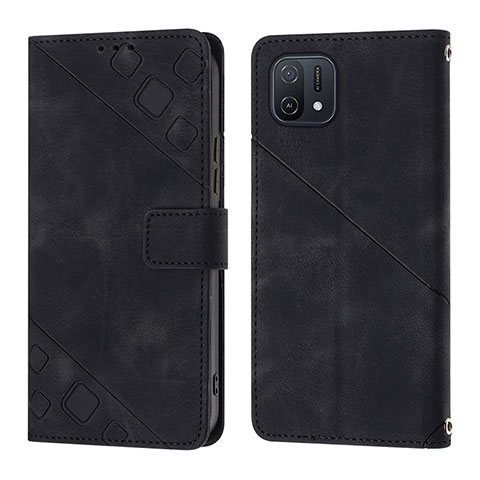 Handytasche Stand Schutzhülle Flip Leder Hülle YB1 für Oppo A16K Schwarz