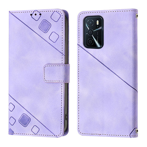 Handytasche Stand Schutzhülle Flip Leder Hülle YB1 für Oppo A16s Violett