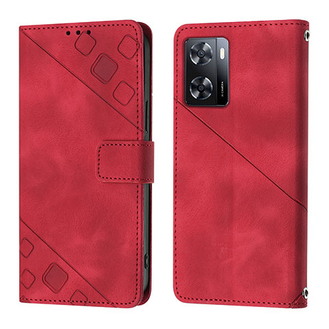 Handytasche Stand Schutzhülle Flip Leder Hülle YB1 für Oppo A57e Rot