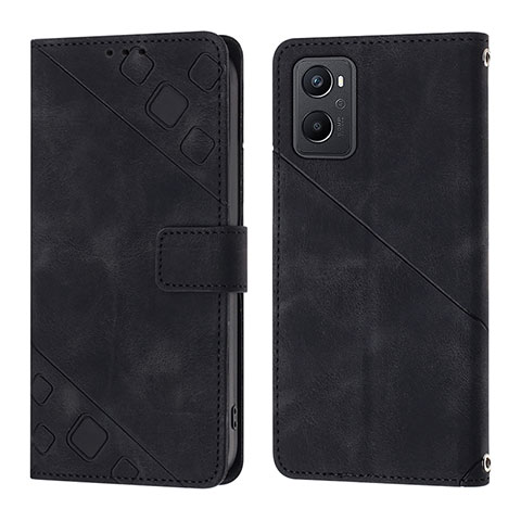 Handytasche Stand Schutzhülle Flip Leder Hülle YB1 für Oppo A96 4G Schwarz