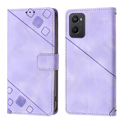 Handytasche Stand Schutzhülle Flip Leder Hülle YB1 für Oppo A96 4G Violett