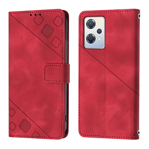 Handytasche Stand Schutzhülle Flip Leder Hülle YB1 für Oppo K10X 5G Rot