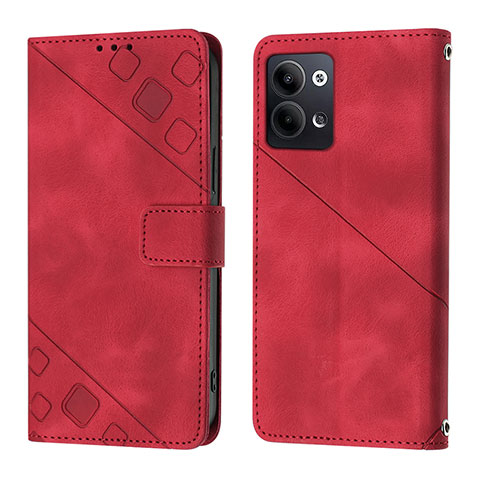 Handytasche Stand Schutzhülle Flip Leder Hülle YB1 für Oppo Reno9 5G Rot