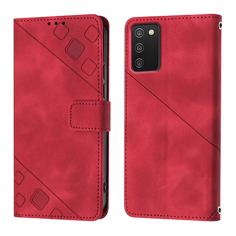 Handytasche Stand Schutzhülle Flip Leder Hülle YB1 für Samsung Galaxy A02s Rot