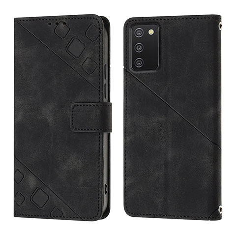 Handytasche Stand Schutzhülle Flip Leder Hülle YB1 für Samsung Galaxy A02s Schwarz