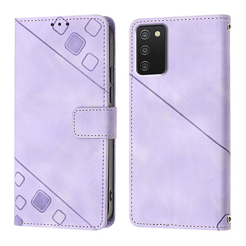 Handytasche Stand Schutzhülle Flip Leder Hülle YB1 für Samsung Galaxy A02s Violett
