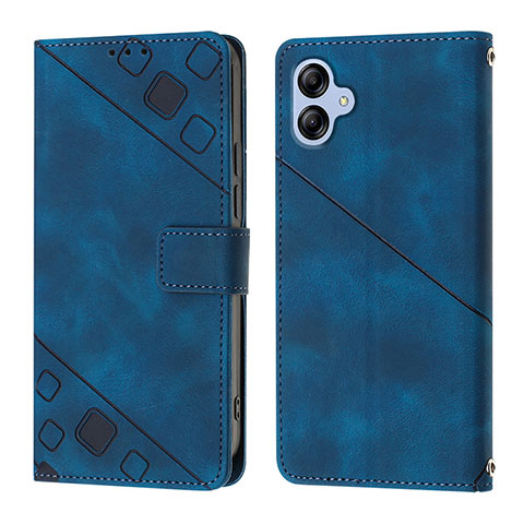 Handytasche Stand Schutzhülle Flip Leder Hülle YB1 für Samsung Galaxy A04 4G Blau