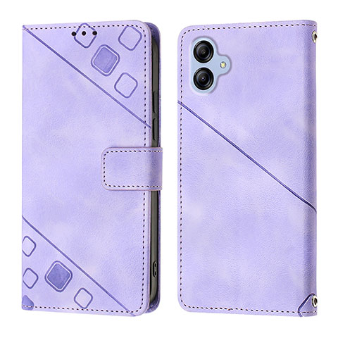 Handytasche Stand Schutzhülle Flip Leder Hülle YB1 für Samsung Galaxy A04 4G Violett