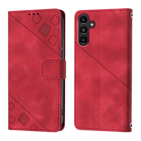 Handytasche Stand Schutzhülle Flip Leder Hülle YB1 für Samsung Galaxy A04s Rot