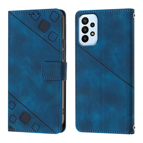 Handytasche Stand Schutzhülle Flip Leder Hülle YB1 für Samsung Galaxy A13 4G Blau