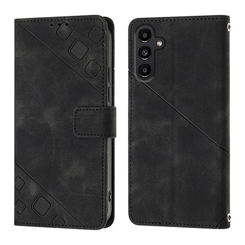 Handytasche Stand Schutzhülle Flip Leder Hülle YB1 für Samsung Galaxy A13 5G Schwarz