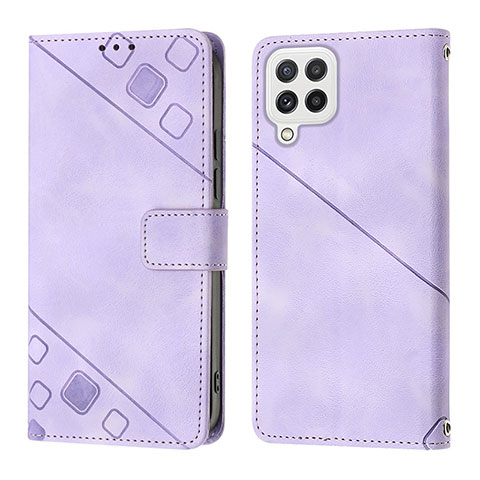 Handytasche Stand Schutzhülle Flip Leder Hülle YB1 für Samsung Galaxy A22 4G Violett