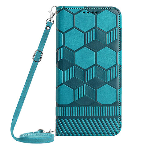 Handytasche Stand Schutzhülle Flip Leder Hülle YB1 für Samsung Galaxy A34 5G Cyan