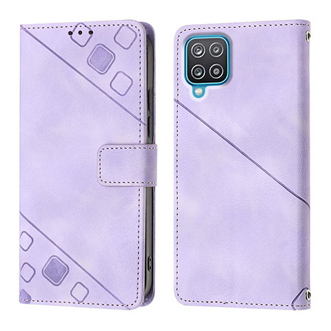 Handytasche Stand Schutzhülle Flip Leder Hülle YB1 für Samsung Galaxy M12 Violett