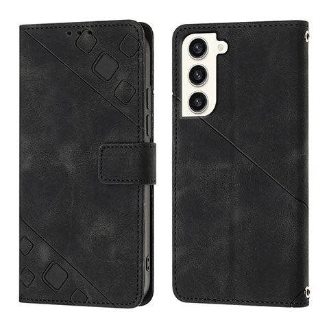 Handytasche Stand Schutzhülle Flip Leder Hülle YB1 für Samsung Galaxy S22 5G Schwarz