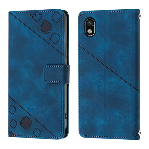 Handytasche Stand Schutzhülle Flip Leder Hülle YB1 für Sony Xperia Ace III Blau