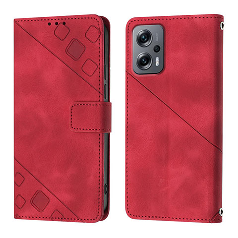 Handytasche Stand Schutzhülle Flip Leder Hülle YB1 für Xiaomi Poco X4 GT 5G Rot