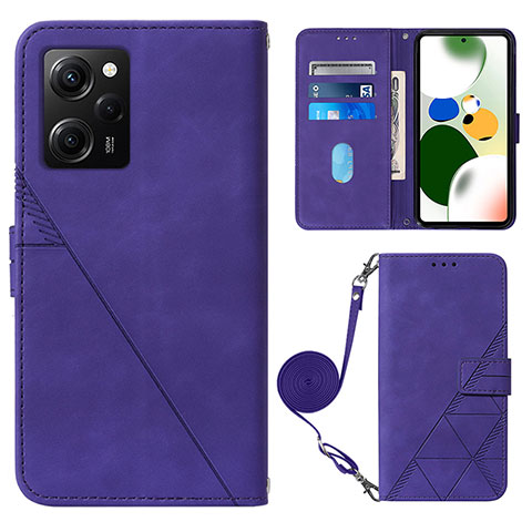Handytasche Stand Schutzhülle Flip Leder Hülle YB1 für Xiaomi Poco X5 Pro 5G Violett