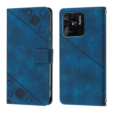 Handytasche Stand Schutzhülle Flip Leder Hülle YB1 für Xiaomi Redmi 10C 4G Blau