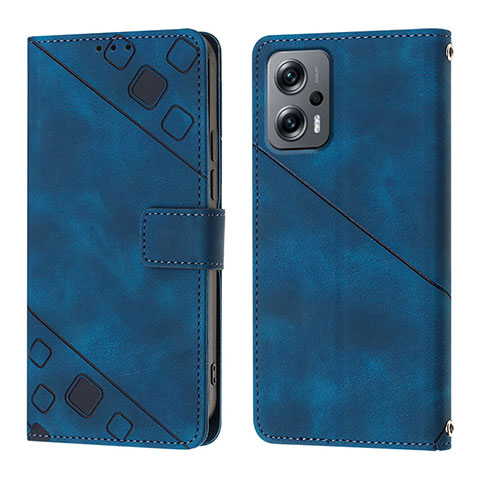 Handytasche Stand Schutzhülle Flip Leder Hülle YB1 für Xiaomi Redmi K50i 5G Blau