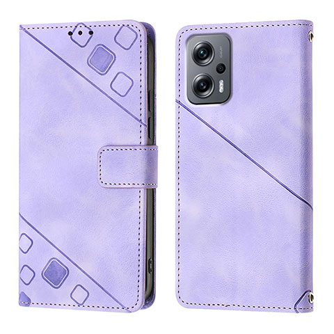 Handytasche Stand Schutzhülle Flip Leder Hülle YB1 für Xiaomi Redmi Note 11T Pro 5G Violett