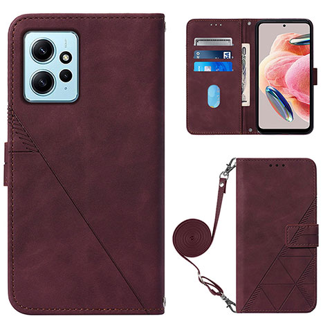 Handytasche Stand Schutzhülle Flip Leder Hülle YB1 für Xiaomi Redmi Note 12 4G Rot