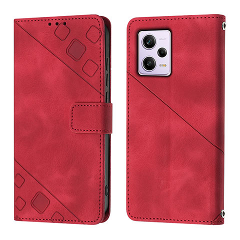 Handytasche Stand Schutzhülle Flip Leder Hülle YB1 für Xiaomi Redmi Note 12 Pro 5G Rot