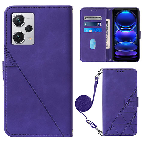 Handytasche Stand Schutzhülle Flip Leder Hülle YB1 für Xiaomi Redmi Note 12 Pro+ Plus 5G Violett