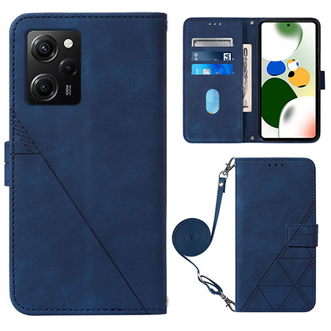 Handytasche Stand Schutzhülle Flip Leder Hülle YB1 für Xiaomi Redmi Note 12 Pro Speed 5G Blau