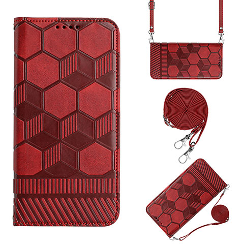 Handytasche Stand Schutzhülle Flip Leder Hülle YB1 für Xiaomi Redmi Note 12R Pro 5G Rot